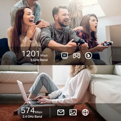 Vista lateral de Adaptador Wifi Usb Dual Band Tp-Link Archer Tx20U Plus Ax1800 Wifi6