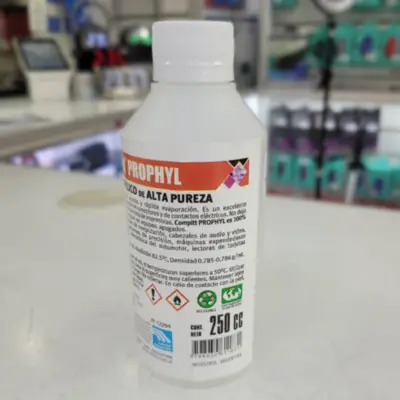 Detalles accesorios de Alcohol Isopropilico Compitt Prophyl X 250 Cc Botella