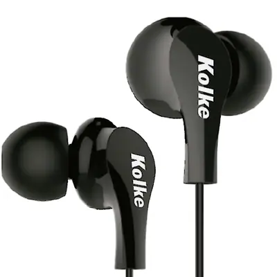Vista lateral de Auricular C/Mic P/Celular Kolke KAI-663 Negro
