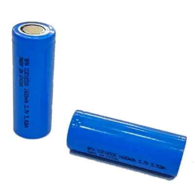 Vista lateral de Pila 18500 Recargable 1600Mah 3,7V Sin teton