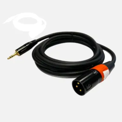 Vista lateral de Cable 3 Pines Xlr Canon A Miniplug 3,5Mm 0,9 Mts Balanceado