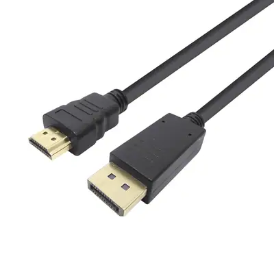 Vista lateral de Cable Displayport Macho - Hdmi Macho 1,8 Mts 4K