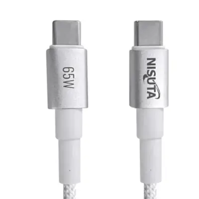 Vista lateral de Cable Usb C Macho / C Macho 1 Mts Pd 65W