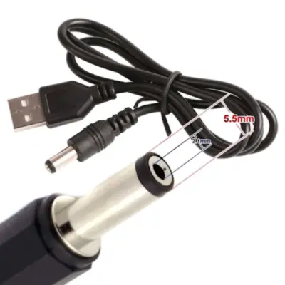 Detalles accesorios de Cable Usb A Macho / Plug Dc 5,5 X 2,1Mm Largo 0,70 M 1A