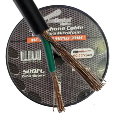 Cable Microfono 3Mm Diametro Monoaural Audiopipe Mc1 Rollo 152M