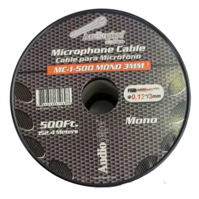 Vista lateral de Cable Microfono 3Mm Diametro Monoaural Audiopipe Mc1 Rollo 152M