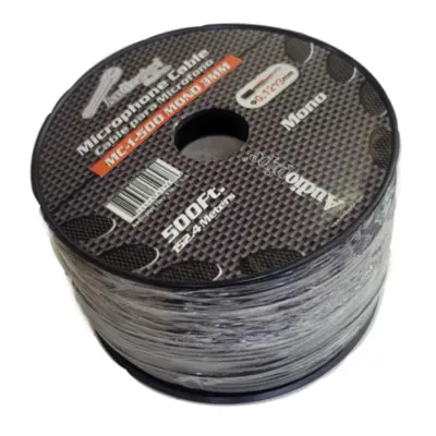Detalles accesorios de Cable Microfono 3Mm Diametro Monoaural Audiopipe Mc1 Rollo 152M