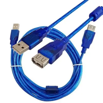 Detalles accesorios de Cable Usb 2.0 A/A Macho-Hembra Extension 4 Mts Azul Blindado
