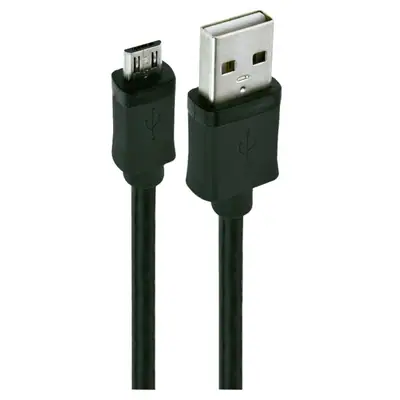 Vista lateral de Cargador 10 W Usb-A 2A Con Cable Desmontable Micro-Usb