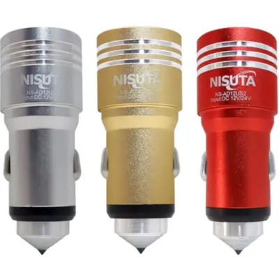 Detalles accesorios de Cargador Para Auto 12/24V Usb 5V 3,1A 2 Salid V/Colores