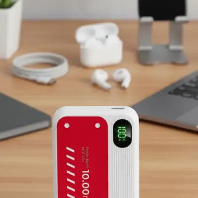 Vista lateral de Cargador Portatil 10000 Mah Carga Rapida Tecnologia Qualcom Kolke Kcp-634