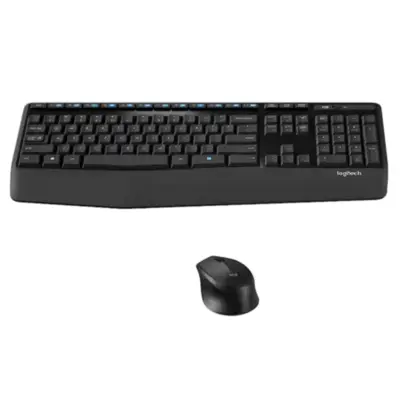 Vista lateral de Kit Teclado Y Mouse Logitech Inalambricos Mk345 Comfort Espanol
