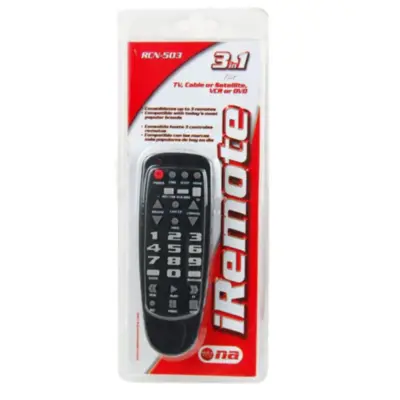 Vista lateral de Control Remoto Universal 3 en 1 Nippon America RCN-503