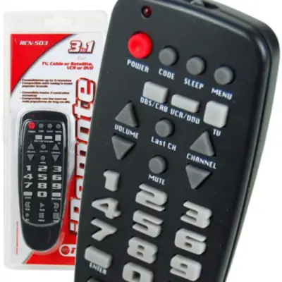 Detalles accesorios de Control Remoto Universal 3 en 1 Nippon America RCN-503