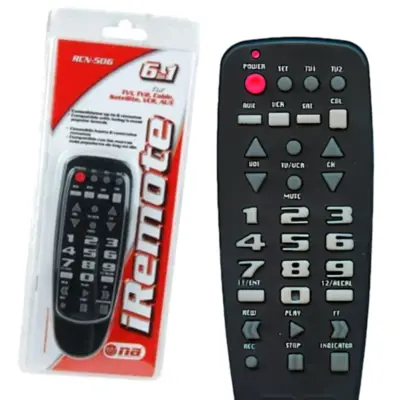 Detalles accesorios de Control Remoto Universal 6 en 1 Nippon America RCN-506