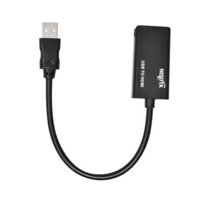 Vista lateral de Adaptador Conversor Usb Macho / Hdmi Hembra Nisuta Nscoushd2