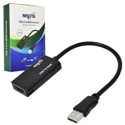 Detalles accesorios de Adaptador Conversor Usb Macho / Hdmi Hembra Nisuta Nscoushd2