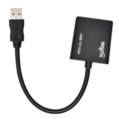 Vista lateral de Adaptador Conversor Usb Macho / Vga Hembra Nisuta Nscousvg2