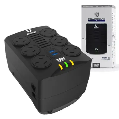 Detalles accesorios de Estabilizador De Tension 1000 VA 500W Trv Powersafe 2I Rj-45 Port