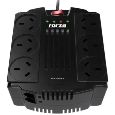 Detalles accesorios de Estabilizador De Tension 1200 Va 600W Forza Fvr-1202-A