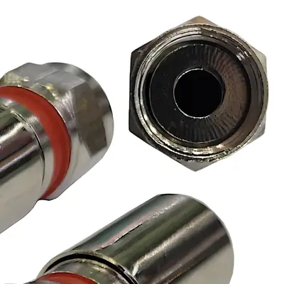 Detalles accesorios de Conector F Crimpeable Compresion Para Cable Rg59 Aro Rojo