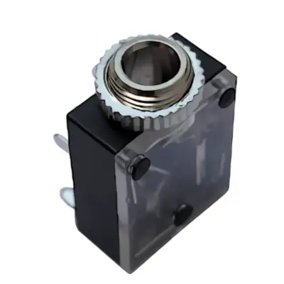 Detalles accesorios de Conector Ficha Miniplug 3,5 Jack Hembra Estereo Plastico P/Circ Con Corte Y Acrilico
