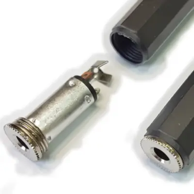 Detalles accesorios de Conector Ficha Miniplug 3,5 Jack Hembra Mono Plast