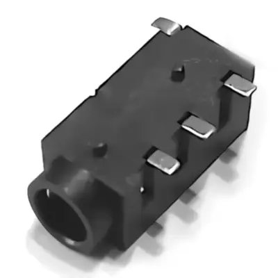 Conector Ficha Miniplug 3,5 4 Polos Jack Hembra Plastico Chasis