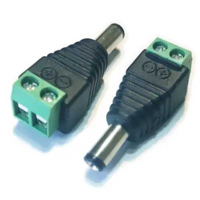 Detalles accesorios de Ficha Dc Hueco 5,5 X 2,1 X 9,5 Mm Plug Macho Bornera