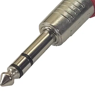Detalles accesorios de Conector Ficha Estereo Plug 6,5 Macho Tipo Neutrik Rojo