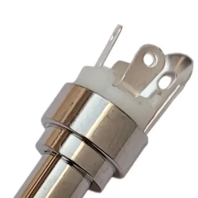 Detalles accesorios de Conector Ficha Estereo Plug 6,5 Macho Metal Alta Calidad Plata