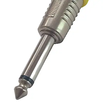 Detalles accesorios de Conector Ficha Mono Plug 6,5 Macho Tipo Neutrik Amarillo