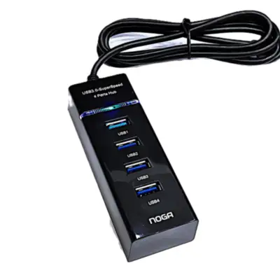 Detalles accesorios de Hub Usb A 3.0 4 Puertos Negro Cable 1 m