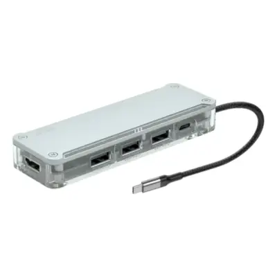 Adaptador conversor Usb C Macho / HDMI + 3x USB-A + 1x USB-C (Pd 100 W) HAVIT HB4020