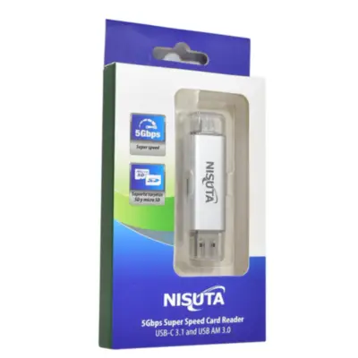 Detalles accesorios de Lector Usb Para Tarjetas MicroSD Y SD hasta 2TB y 5 GbpS con conector USB-C 3.1 y USB-A 3.0