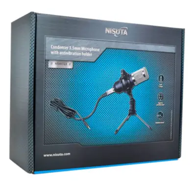 Detalles accesorios de Microfono Para Pc Usb Nisuta NSMICG3 Antipop + Antivibracion con tripode