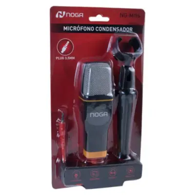 Detalles accesorios de Microfono Para PC de pie Condensador Noganet MI-96 con tripode