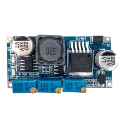 Vista lateral de Modulo Placa Dc-Dc Step-Down De 4/40V A 1,25/35V 3A Max C/ Control Amperaje Pldc560