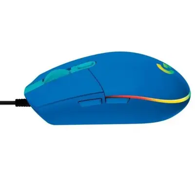 Vista lateral de Mouse Logitech G203 Rgb Lightsync 6 Botones 8000Dpi Azul