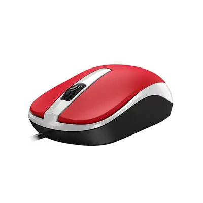 Vista lateral de Mouse Genius Dx-120 Usb 1200 Dpi Rojo