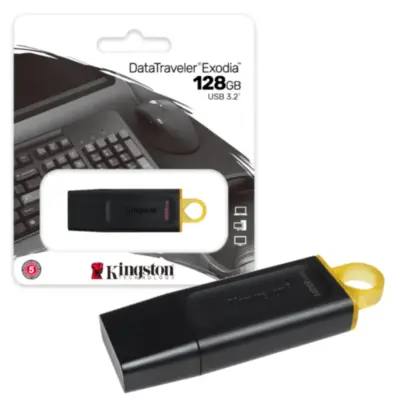 Detalles accesorios de Pendrive 128Gb Usb 3.2 Kingston Dtx Exodia Negro