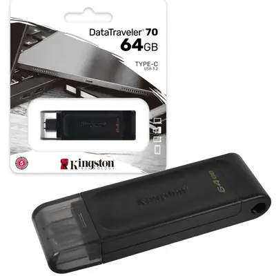 Detalles accesorios de Pendrive 64Gb Usb 3.2 Type C Kingston Data Traveller 70
