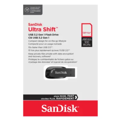 Detalles accesorios de Pendrive 64Gb Usb 3.2 Sandisk Ultra Shift