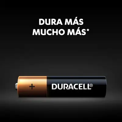 Vista lateral de Pila Aaa Alcalina Duracell Blister X2