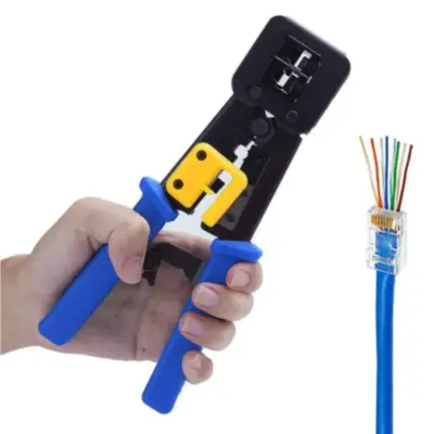 Vista lateral de Pinza Crimpeadora Para Rj45 Rj12 Y Rj11 Sistema Rapidfit