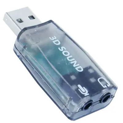 Detalles accesorios de Placa Sonido Usb Entrada Microfono + Salida Auricular 5.1