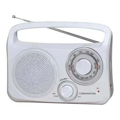 Radio Am/Fm 220V Y Pilas Daihatsu D-Rp400 Blanca