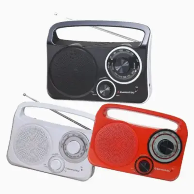 Detalles accesorios de Radio Am/Fm 220V Y Pilas Daihatsu D-Rp400 Roja