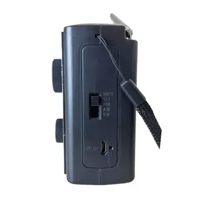 Vista lateral de Radio Am/Fm Hairun Usb Recargable Bluetooth Mp3