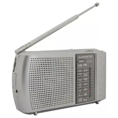 Vista lateral de Radio Portatil Am/Fm Winco W223